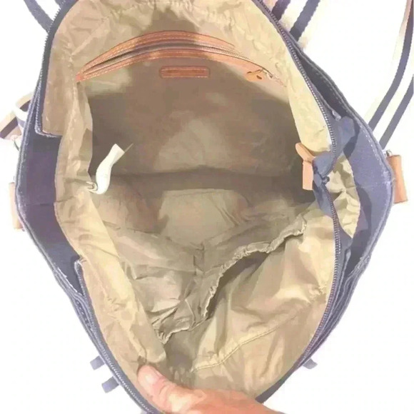 PotteryBarn corduroy navy blue monogrammed, diaper bag - Picture 5 of 6